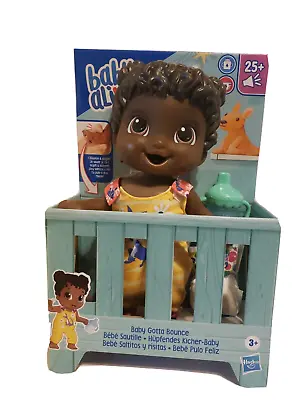 Baby Alive Baby Gotta Bounce Doll Kangaroo Drinks Wets - Black Hair NEW • $41.01