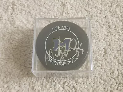 Michigan Wolverines Marty Turco Autographed Hockey Puck Pro Mold Square Case COA • $69.99