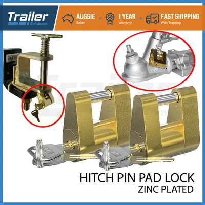 $23.90 • Buy 2x TREG HITCH PIN COUPLING LOCK TRIGG & SNAP ON LATCH BALL LASER CARAVAN TRAILER