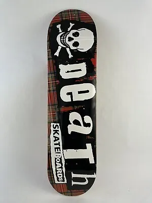 Tartan Punk  - Death Skateboards 8.125   With Grip & Free Shipping • $47.99