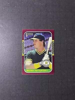 1987 Donruss Opening Day Mickey Tettleton Card #23 - Oakland Athletics • $0.85