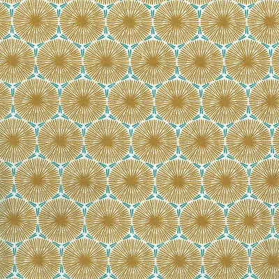 Textiles Français THE DANDELION CLOCKS Fabric - GOLD & GREEN • £5.95