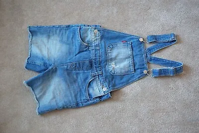 Levis Girls Blue Denim Short Dungarees 8 Yrs 128cm Kids Levi Strauss Shortall • £30