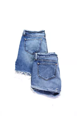 J Brand Womens Cut Off Jean Shorts Blue Size 25 24 Lot 2 • $40.81