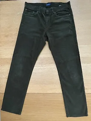 GANT REGULAR Fit Racing Green Stretch Cotton Corduroy Jeans UK Size W32  X L31  • £29.95