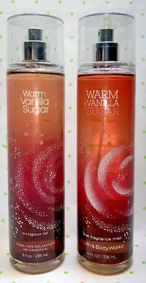 2 Warm Vanilla Sugar Fine Fragrance Mist Bath & Body Works 8 Fl Oz • £19.25