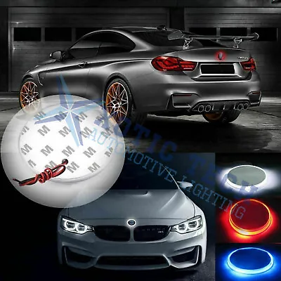 1x 82mm Emblem LED Bright Background Light For BMW 3 4 5 6 7 X M Z Series • $10.99