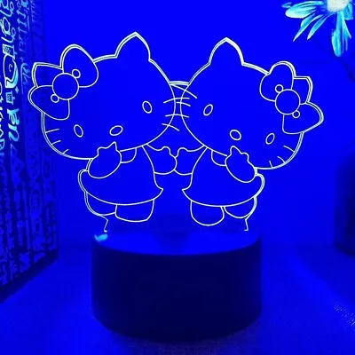 Brand New Sanrio Hello Kitty Led Light Usb Lamp Multicolour With Remote • $25