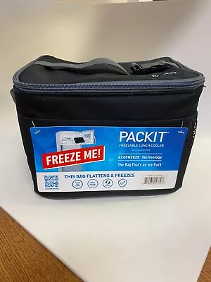 NEW Packit Durable Freezable Gel Lunch Cooler Holds 9 Cans Black NEW • $21.95