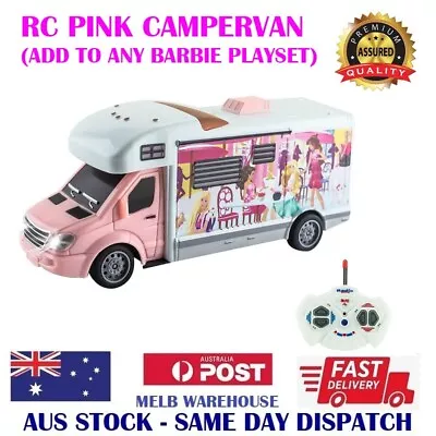 New - Remote Control Rc Pink Campervan - Add To Enhance Any Barbie Playset  • $29.95