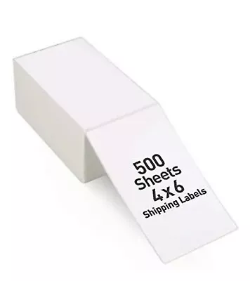 500 4x6 Fanfold Direct Thermal Shipping Labels For Zebra & Rollo Printers • $12.50