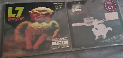 L7 X2 Cd Singles Monster Special Edition 3 Track Cd 11982 1992 Andres 15539 • £9.99