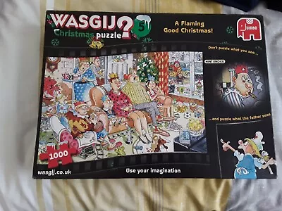 Wasjig 1 X 1000 Christmas Puzzle No.5  A Flaming Good Christmas • £1.50