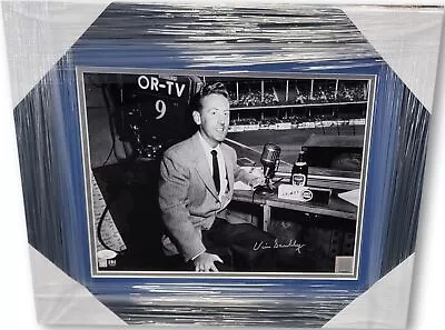 Vin Scully Hand Signed Autographed Photo Broadcasting Dodgers Framed JSA RR32011 • $999.99