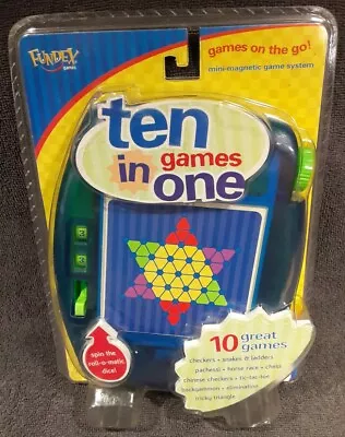 Fundex 2002 Ten Games In One Mini Magnetic Game System Gaming On The Go NEW! • $24.95