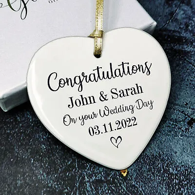 £7.49 • Buy Personalised Wedding Day Gifts Congrats New Couples Wife Husband Bride & Groom