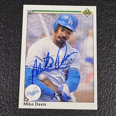 Mike Davis 1990 Upper Deck #258 Dodgers IP Vintage Auto Signed Card • $3.75