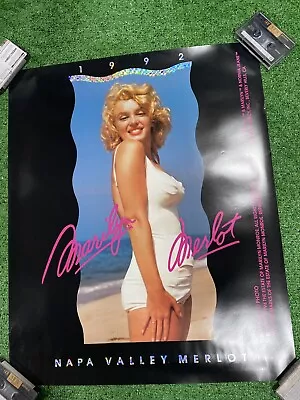 1992 Marilyn Monroe Wines ‘Marylin’ Merlot Poster Original 27X22in Napa Valley • $25