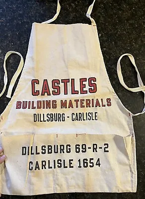 Vintage Nail Apron CASTLES Building Materials Dillsburg-Carlise Pennsylvania • $19.99