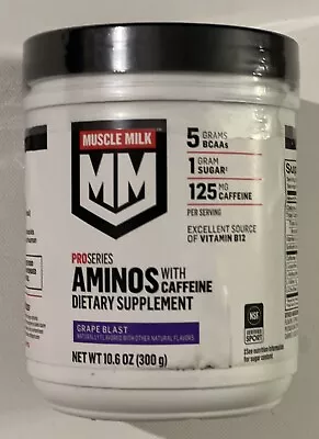 Muscle Milk Pro Series Aminos W/ Caffeine 10.6 Oz - Grape Blast  Exp 2/25/24 • $17.99