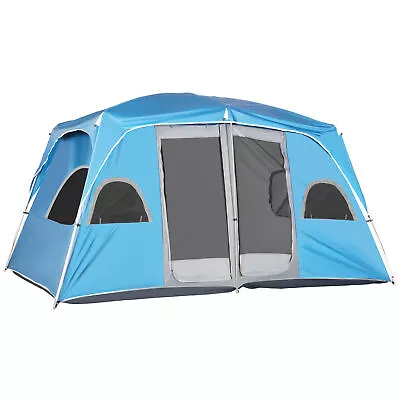 Outsunny Camping Tent Family Tent 4-8 Person 2 Room Easy Set Up Refurbished • £61.99