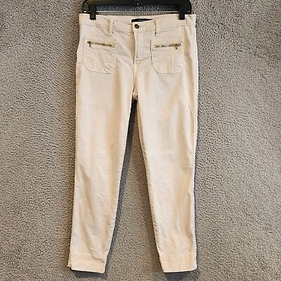 J BRAND Womens Jeans Size 28 Beige Zip Pockets Front And Back Measure 29X25  • $25.60