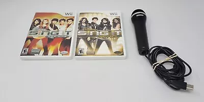 Microphone Nintendo Wii Konami Bundle W/ Sing It 1 & 2 Complete Tested Free Ship • $23.99