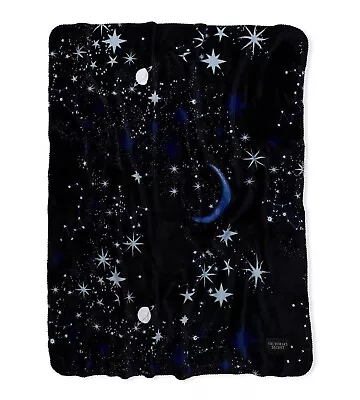 Limited Edition! New Victoria's Secret Sherpa Blanket Black Stars Moon Planets • $49.50