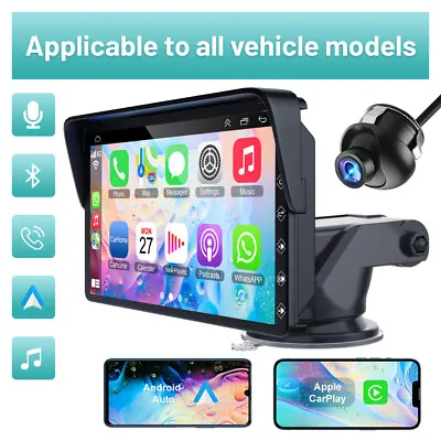 Apple CarPlay Screen Android Auto Car Radio 7inch Bluetooth Touchscreen Camera • $84.57