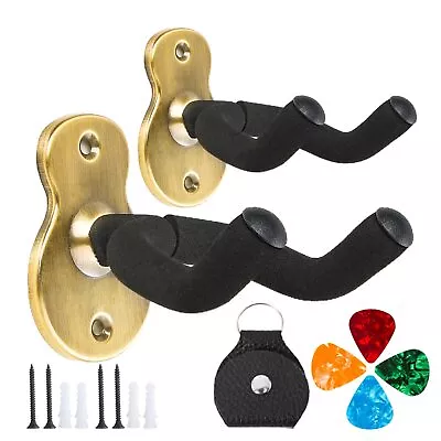 Guitar Wall Mount Hangers 2 PackGuitar Hanger Wall Hook Holders Stand For Ba... • $13.54