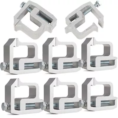 8PCS Truck Cap Topper Camper Aluminum Shell Mounting Clamps Heavy Duty Sliver • $35.99