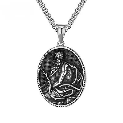 Jesus Faith Titanium Steel Pendant Men's Stainless Steel Fashion Necklace • $9.82