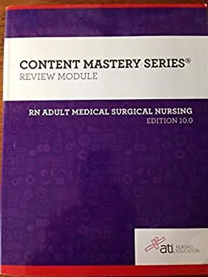 RN Adult Medical Surgical Nursing Edition 10. 0 Paperback • $6.29