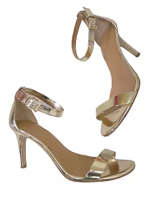 J. CREW 8 Sandals Heels Riley Mirror Gold Women Shoes • $20