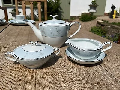£18.99 • Buy Noritake Balboa 6123 Tea Pot With Creamer/ Milk Jug And Lidded Sugar Bowl. 1960s