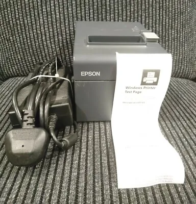 £78 • Buy Epson TM-T20II Receipt Printer & Power Cable Postage Courier Label Tested