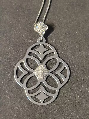 Pretty CZ 925 Sterling Silver Necklace Pendant  1709 • $21