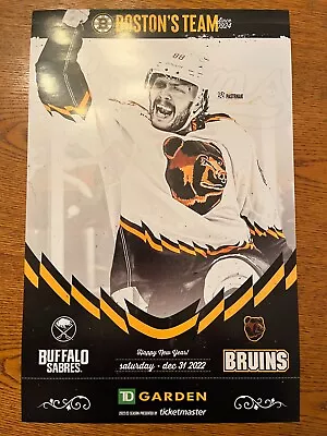 David Pastrnak Reverse Retro Bruins Vs Buffalo Sabres Lineup Poster 12/31/22 • $2.99