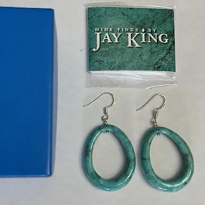Jay King By Mine Finds New Turquoise Earrings Hoop 925 Dangle  • $55