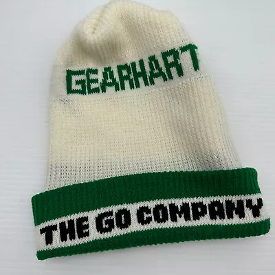 VINTAGE Gearhart Beanie Hat Skull Cap Green White Trucker Trucking Company Nice • $19.95