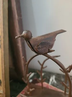 2 Slot Iron Metal Mail Sorter With Bird Accent French Country Bronze Look 10  • $20