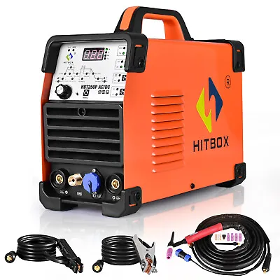 HITBOX TIG WELDER Aluminium AC/DC 220V 200AMP IGBT HF MMA ARC Welding Machine • £379.99