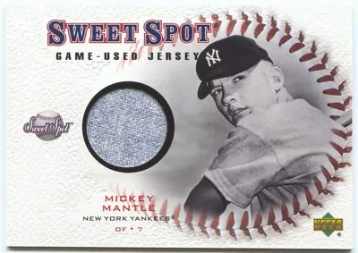 2001 Upper Deck Sweet Spot Mickey Mantle Game Used Jersey • $26