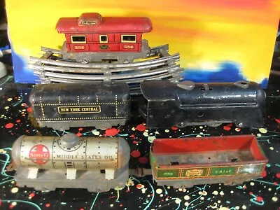 Marx Commodore Vanderbilt Clockwork Mechanical NYC Train Set With Track & Cars • $82.66