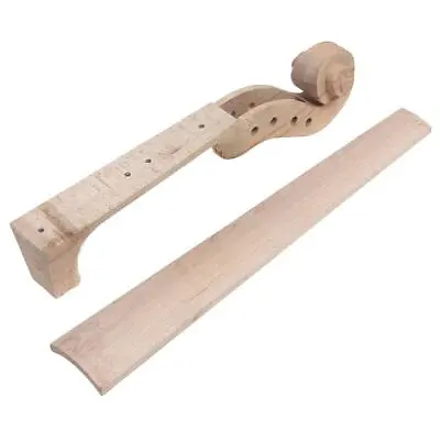 Maple Wood Violin Neck With Fingerboard For 4/4 Full Size Violin DIY Parts • $12.01