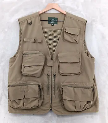 Original & Authentic Fishing Vest Womens 3XL Green Mesh Lining Nine Pockets • $19.99