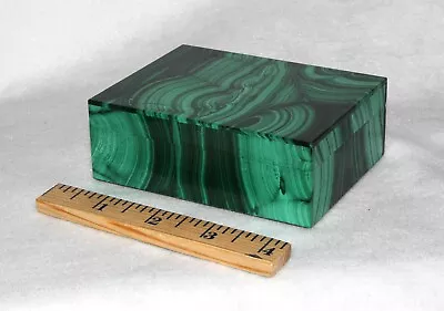 Malachite Crystal Jewelry/gemstone Box With Hinged Lid 4.2   X 3.2  X 1.5   • $250