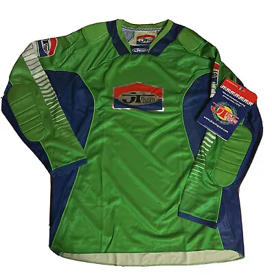 JT Racing Pro Tour MX Jersey Padded Long Sleeve Green Blue Mens XL NEW NWT Moto • $44.52