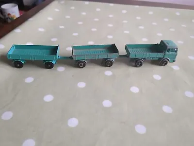 MATCHBOX  1-75 SERIES No1-e  & No2-d MERCEDES TRUCK WITH TWO TRAILERS • £7.50