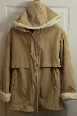 J. Percy For Marvin Richards Vintage Tan Suede Plus  Coat Size Large • $68.99